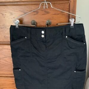White House Black Market Black Mini Skirt with Front Pockets